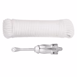 vidaXL Folding Anchor Grappling Portable Grapnel Marine Boat Anchor Silver Iron - 1.5 kg, with rope