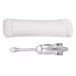 vidaXL Folding Anchor Grapnel Anchor with Rope 2.5 kg Silver Malleable Iron - Additional view 4