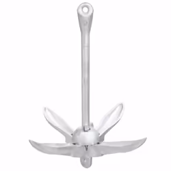 vidaXL Folding Anchor Grapnel Anchor with Rope 2.5 kg Silver Malleable Iron - Additional view 8