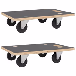 vidaXL Dolly Trolleys Moving Trolley Furniture Mover Slider 2 pcs Rectangular - 50 x 35 x 11.5 cm