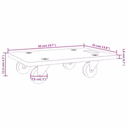 vidaXL Dolly Trolleys Moving Trolley Furniture Mover Slider 2 pcs Rectangular - 50 x 35 x 11.5 cm
