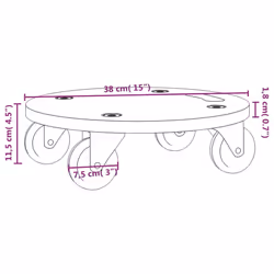 vidaXL Dolly Trolleys Moving Trolley Furniture Mover Slider 2 pcs Rectangular - 38 x 11.5 cm - Additional view 9