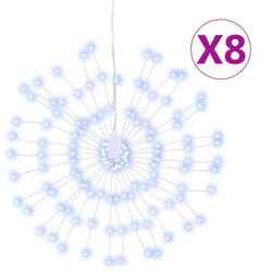 vidaXL Christmas Starburst Lights Pre Lit Xmas Fairy Light 140 LEDs 8 pcs - cold white, 8 pcs