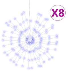 vidaXL Christmas Starburst Lights Pre Lit Xmas Fairy Light 140 LEDs 8 pcs - blue, 8 pcs