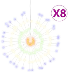 vidaXL Christmas Starburst Lights Pre Lit Xmas Fairy Light 140 LEDs 8 pcs - multicolour, 8 pcs