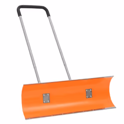 vidaXL Snow Shovel Snow Removal with Extendable Handle Orange Blade Steel - 96 cm