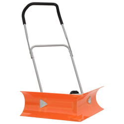 vidaXL Snow Shovel Snow Removal with Extendable Handle Orange Blade Steel - 77 cm