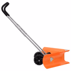 vidaXL Snow Shovel Snow Removal with Extendable Handle Orange Blade Steel - 77 cm