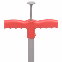 vidaXL Weed Remover Stand Up Weed Puller Red and Silver Anodised Aluminium - Red and grey