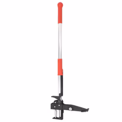 vidaXL Weed Remover Stand Up Weed Puller Red and Silver Anodised Aluminium - Red, silver and black