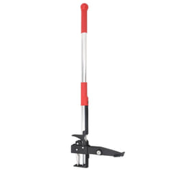 vidaXL Weed Remover Stand Up Weed Puller Red and Silver Anodised Aluminium - Red, silver and black