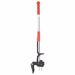vidaXL Weed Remover Stand Up Weed Puller Red and Silver Anodised Aluminium - Red, silver and black