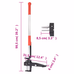 vidaXL Weed Remover Stand Up Weed Puller Red and Silver Anodised Aluminium - Red, silver and black - Additional view 5