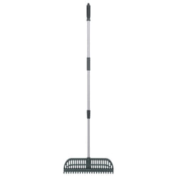 vidaXL Leaf Rake Artificial Grass Rake Grass Brush Turf Rake Dark Green PP - 157 cm
