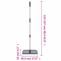 vidaXL Leaf Rake Artificial Grass Rake Grass Brush Turf Rake Dark Green PP - 157 cm