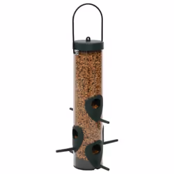 vidaXL Bird Feeders Bird Seed Feeder Bird Feeding Station 3 pcs Dark Green - 17 x 17 x 32 cm