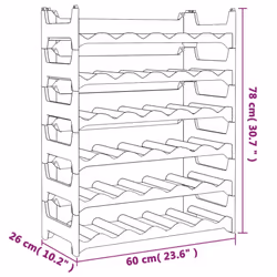 vidaXL Wine Rack Wine Shelf Whisky Bottle Holder Drinking Rack PP Stackable - 36 bottle