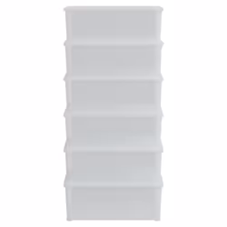 vidaXL Plastic Storage Boxes with Lid Nestable Storage Box Stackable Organiser - 37 x 26 x 13 cm, 6 pcs