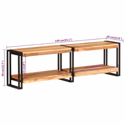 vidaXL TV Cabinet TV Unit Sideboard Media Cabinet TV Stand Solid Wood Acacia