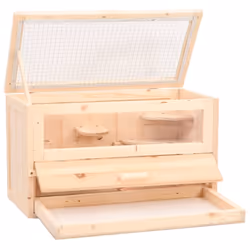 vidaXL Hamster Cage Small Animal Cage Hamster House Rat Cage Solid Wood Fir