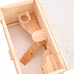 vidaXL Hamster Cage Small Animal Cage Hamster House Rat Cage Solid Wood Fir - Additional view 6