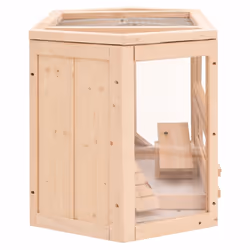 vidaXL Hamster Cage Small Animal Cage Hamster House Rat Cage Solid Wood Fir - Additional view 4