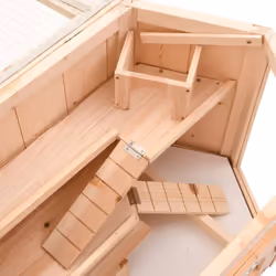 vidaXL Hamster Cage Small Animal Cage Hamster House Rat Cage Solid Wood Fir - Additional view 6