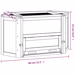 vidaXL Hamster Cage Small Animal Cage Hamster House Rat Cage Solid Wood Fir - Additional view 8