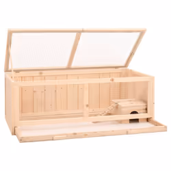 vidaXL Hamster Cage Small Animal Cage Hamster House Rat Cage Solid Wood Fir