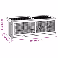 vidaXL Hamster Cage Small Animal Cage Hamster House Rat Cage Solid Wood Fir - Additional view 8