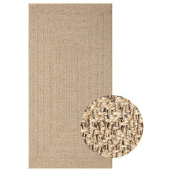 vidaXL Rug Floor Carpet for Indoor and Outdoor Door Mat Kitchen Rug Jute Look - 80 x 150 cm, square