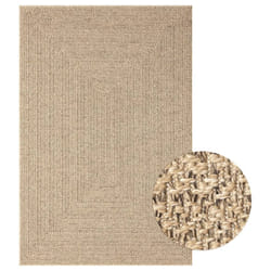 vidaXL Rug Floor Carpet for Indoor and Outdoor Door Mat Kitchen Rug Jute Look - 120 x 170 cm, square