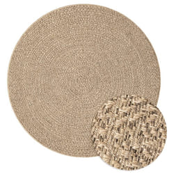 vidaXL Rug Floor Carpet for Indoor and Outdoor Door Mat Kitchen Rug Jute Look - 90 cm, round