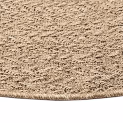 vidaXL Rug Floor Carpet for Indoor and Outdoor Door Mat Kitchen Rug Jute Look - 120 cm, round - Additional view 4