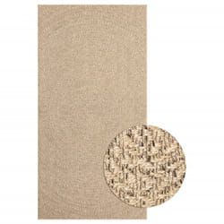 vidaXL Rug Floor Carpet for Indoor and Outdoor Door Mat Kitchen Rug Jute Look - 80 x 150 cm, round