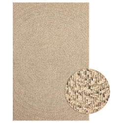 vidaXL Rug Floor Carpet for Indoor and Outdoor Door Mat Kitchen Rug Jute Look - 200 x 290 cm, round