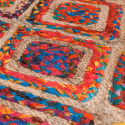 vidaXL Rug Washable Patchwork Anti Slip Home Floor Carpet Floor Area Rug Mat - multicolour, 80 x 300 cm - Additional view 6