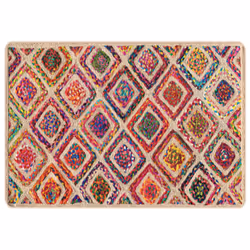vidaXL Rug Washable Patchwork Anti Slip Home Floor Carpet Floor Area Rug Mat - multicolour, 120 x 180 cm