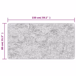 vidaXL Rug Washable Patchwork Anti Slip Home Floor Carpet Floor Area Rug Mat - black and white, 80 x 150 cm