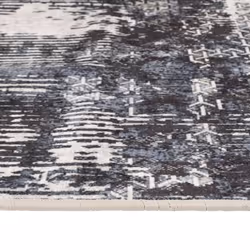 vidaXL Rug Washable Patchwork Anti Slip Home Floor Carpet Floor Area Rug Mat - black and white, 80 x 150 cm - Additional view 5