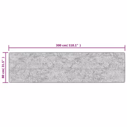 vidaXL Rug Washable Patchwork Anti Slip Home Floor Carpet Floor Area Rug Mat - black and white, 80 x 300 cm - Additional view 7