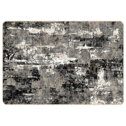 vidaXL Rug Washable Patchwork Anti Slip Home Floor Carpet Floor Area Rug Mat - black and white, 120 x 180 cm