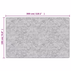vidaXL Rug Washable Patchwork Anti Slip Home Floor Carpet Floor Area Rug Mat - black and white, 190 x 300 cm - Additional view 3
