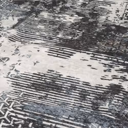 vidaXL Rug Washable Patchwork Anti Slip Home Floor Carpet Floor Area Rug Mat - black and white, 120 cm - Additional view 4