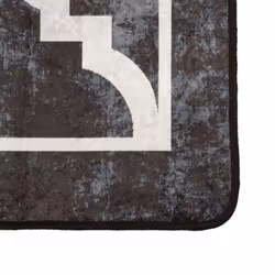 vidaXL Rug Washable Patchwork Anti Slip Home Floor Carpet Floor Area Rug Mat - black and dark grey, 80 x 150 cm - Additional view 2