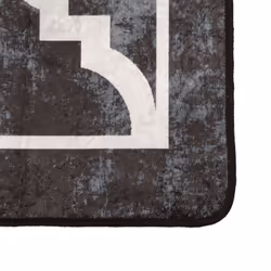 vidaXL Rug Washable Patchwork Anti Slip Home Floor Carpet Floor Area Rug Mat - black and dark grey, 120 x 180 cm - Additional view 2