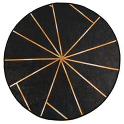 vidaXL Rug Washable Patchwork Anti Slip Home Floor Carpet Floor Area Rug Mat - black and gold, 120 cm