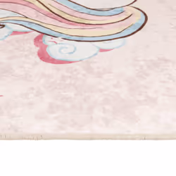 vidaXL Kids' Rug Washable Anti Slip Soft Floor Mat Area Carpet Rug Unicorn - pink - Additional view 5