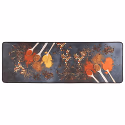 vidaXL Kitchen Rug Washable Anti Slip Kitchen Floor Mat Carpet Runner Rug - blue