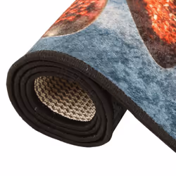 vidaXL Kitchen Rug Washable Anti Slip Kitchen Floor Mat Carpet Runner Rug - blue and red - Additional view 4